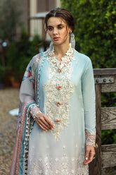 CASA | 3Pc Unstitched Suit Chikankari Lawn Solace Ombre By Mushq